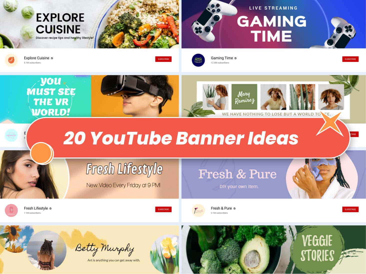 20 You Tube banner idea and samples