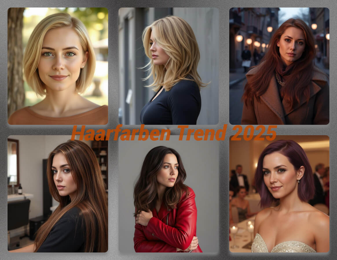 Haarfarben Trend 2025 mit Fotor KI Frisuren Tester ausprobieren