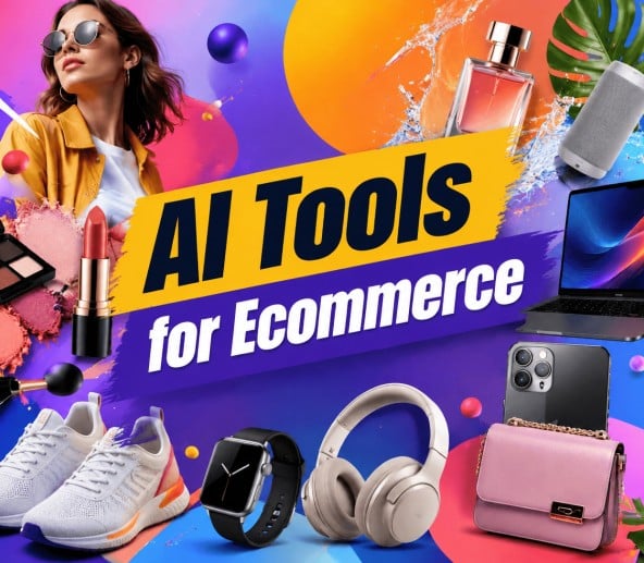 A fotor blog header image about ai tools for ecommerce