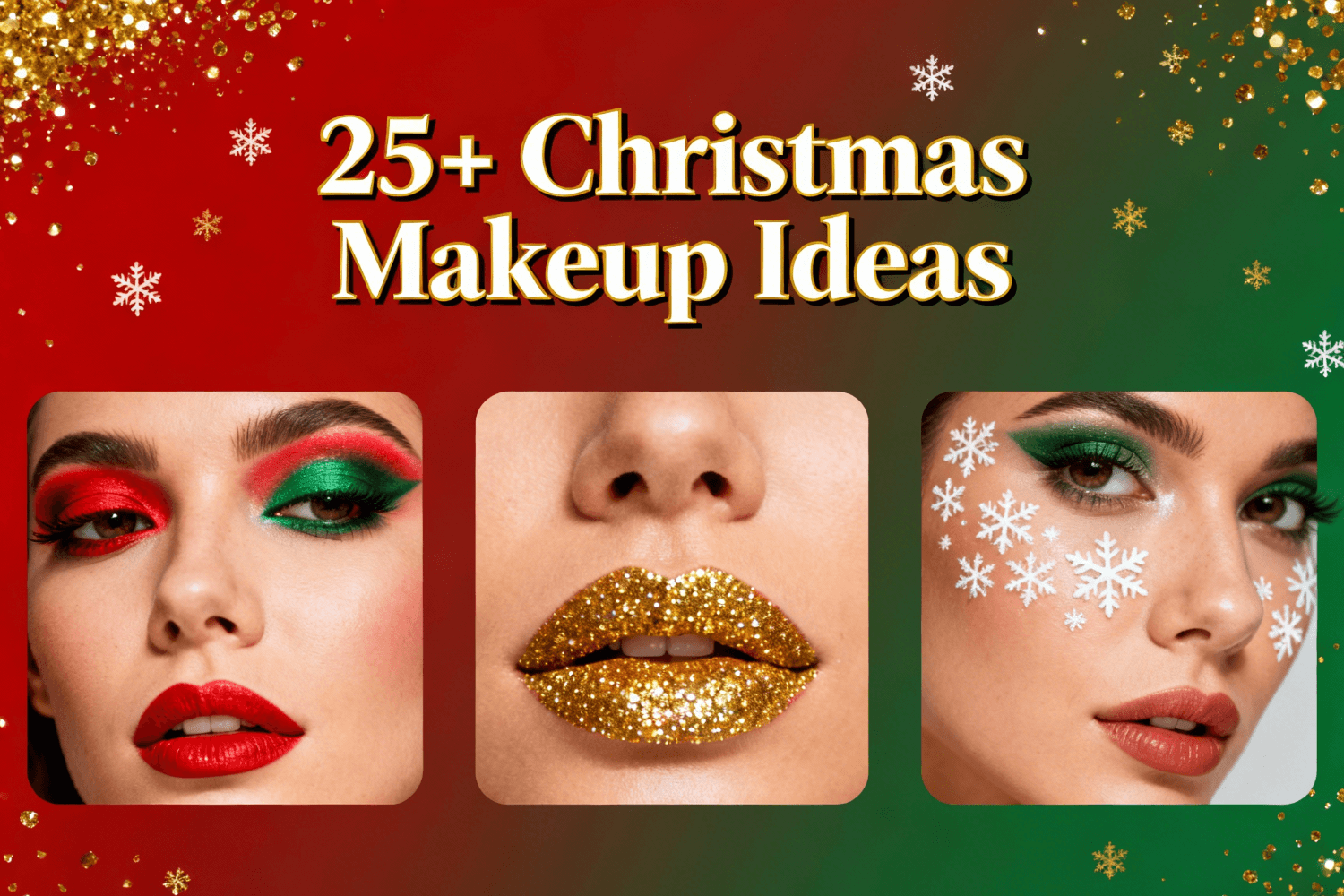 Blog cover for fotor christmas makeup ideas