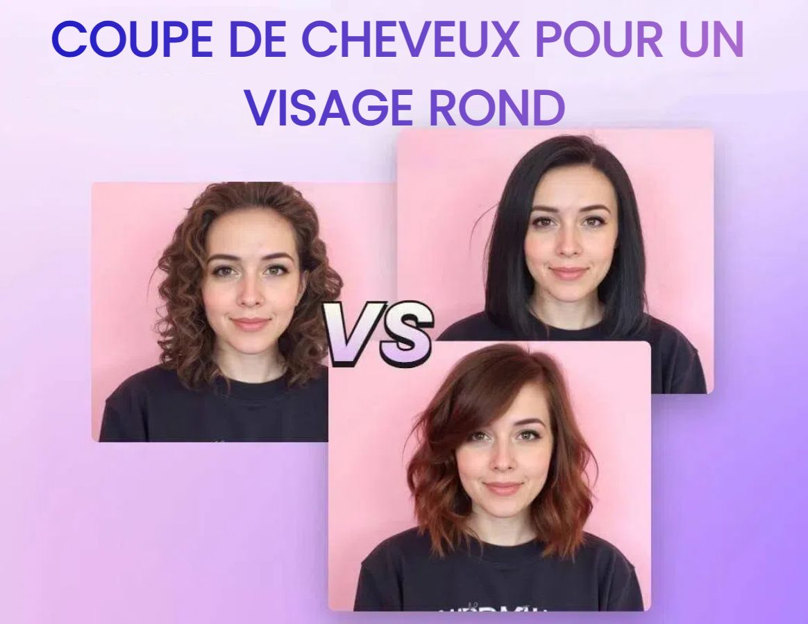 Coupe de cheveux pour visage rond