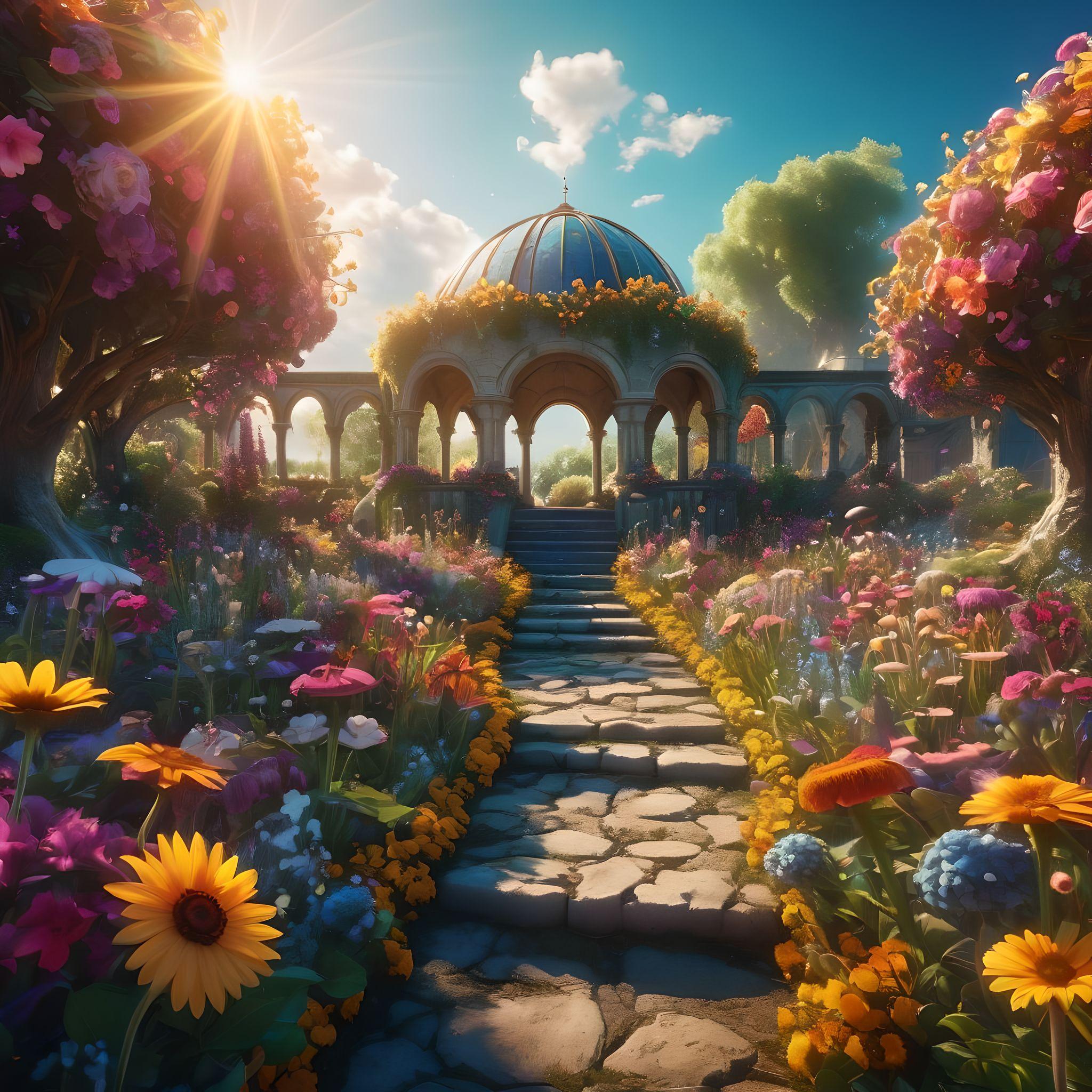 generating a garden with Fotor ai image generator