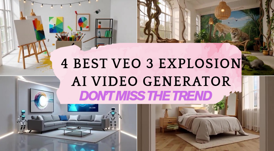 Four best ai video generator for veo room explosion trend
