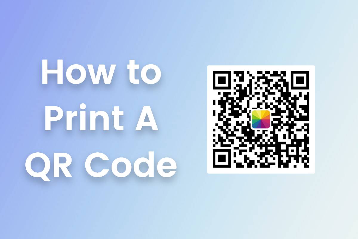 How to print qr code cover