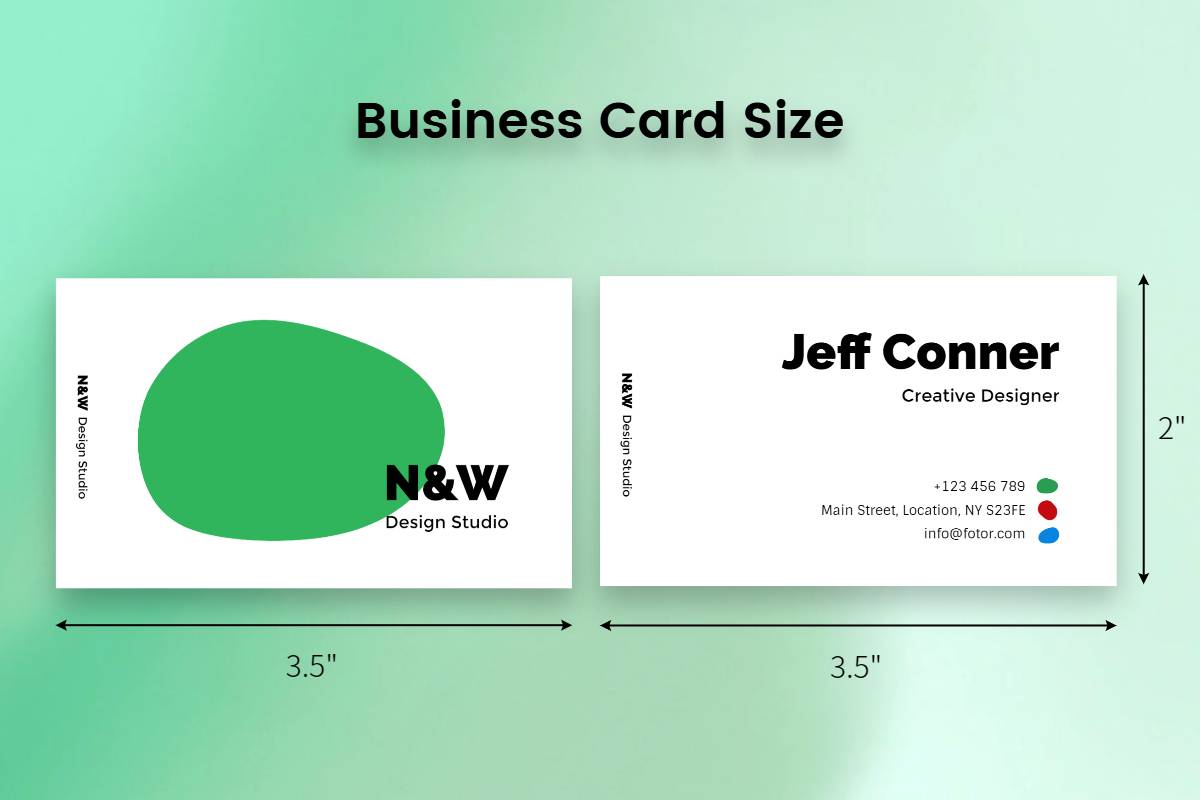 what-is-the-standard-business-card-size-fotor