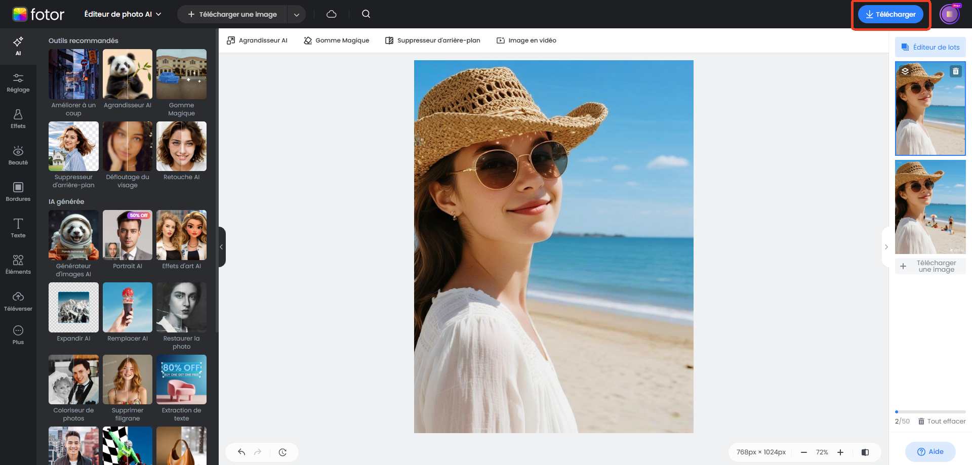 étape 3 télécharger la photo avec des intrus supprimés