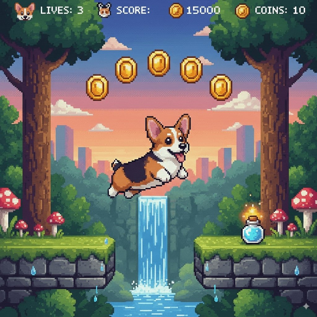 16 bit video game character generated image