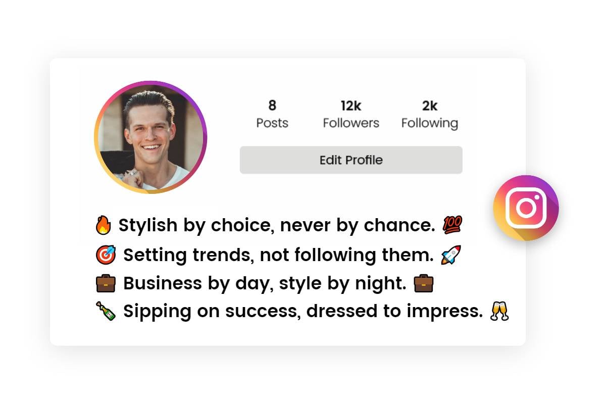 2 line bio for instagram for boy stylish
