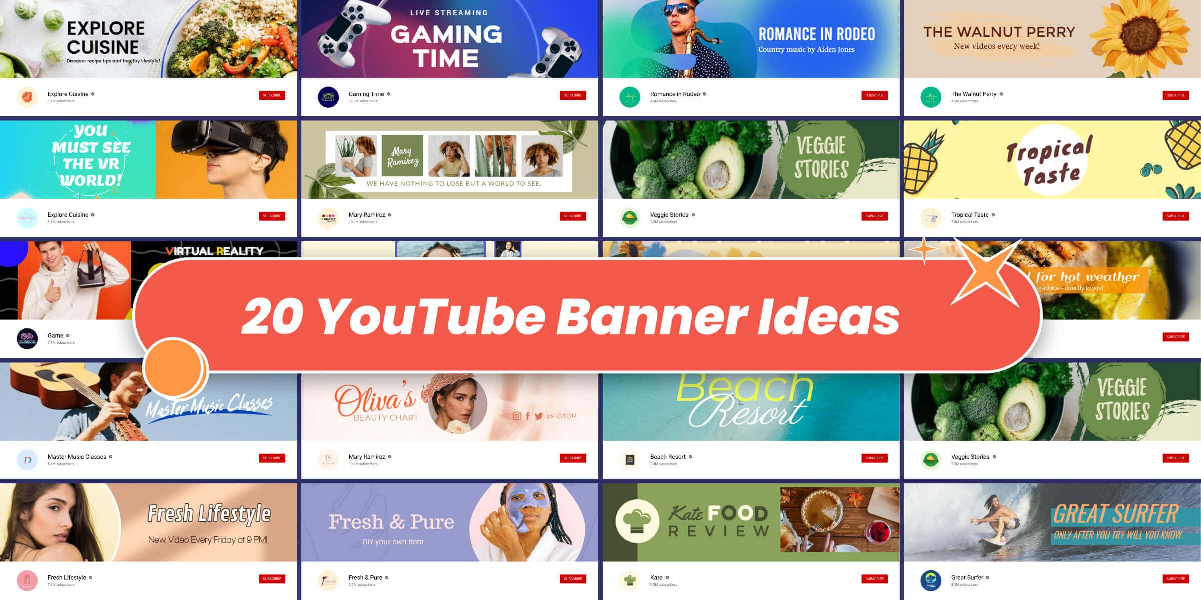 20 Stunning YouTube Banner Ideas & Samples to Inspire You - Fotor