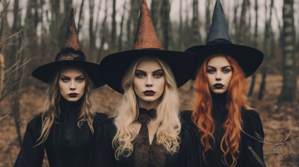 3 vintage witches
