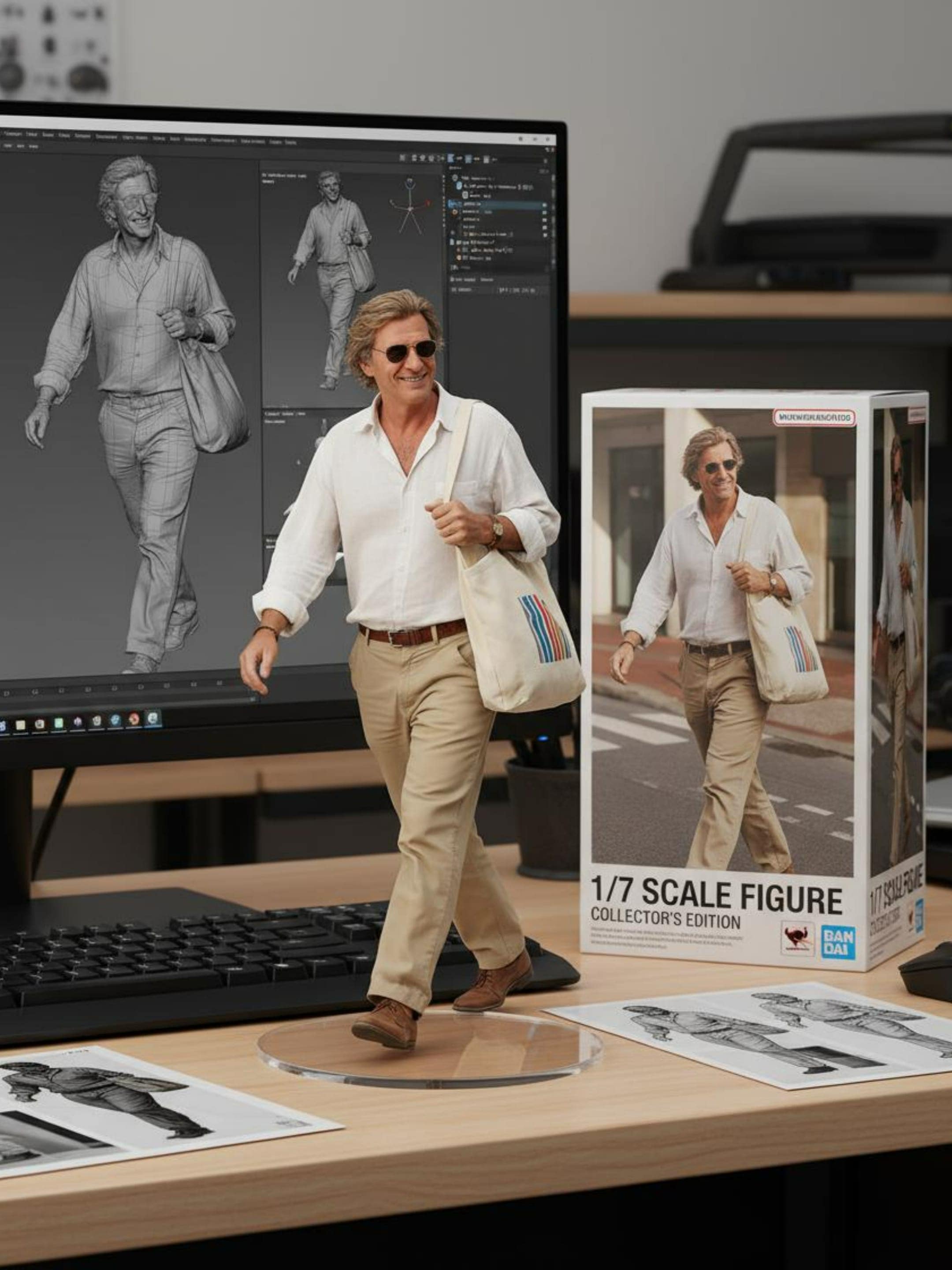 AI生成图像：Nano Banana 3D 手辦