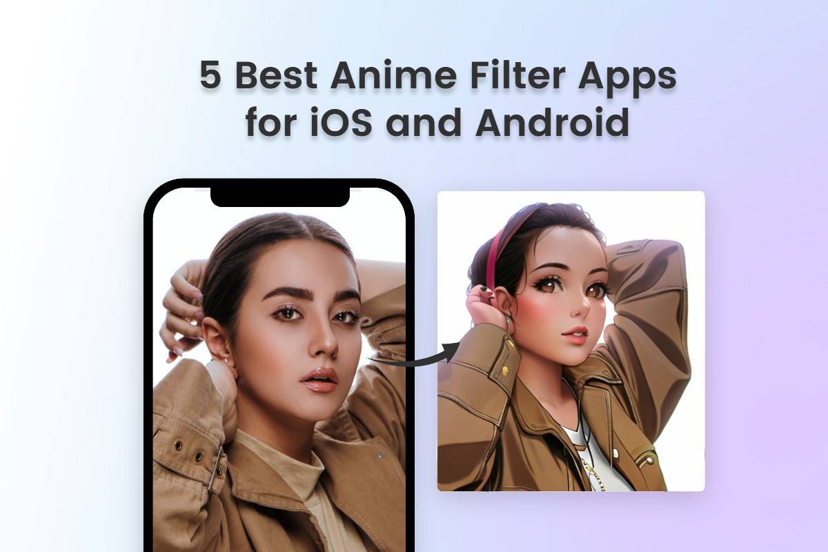 apply anime filter to the female image with the anime filter app