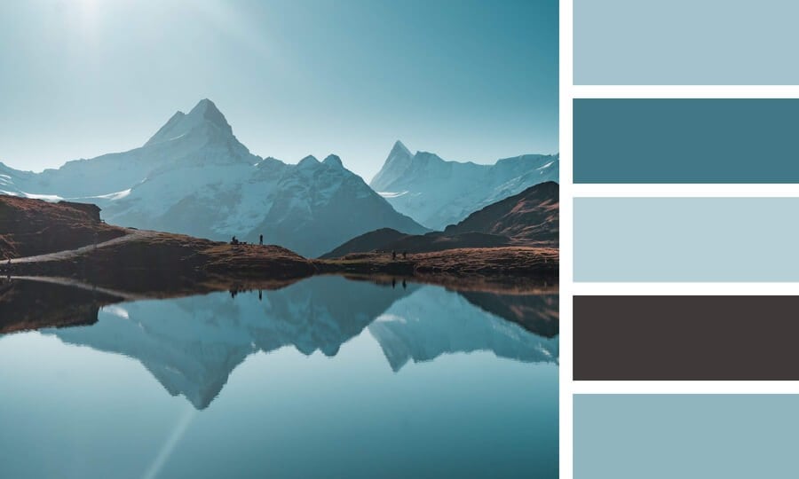 A color palette taken from scenery of mountain