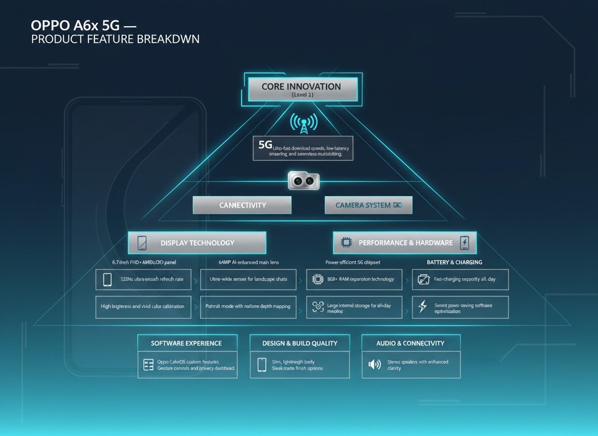 A hierarchy infographic of phone features