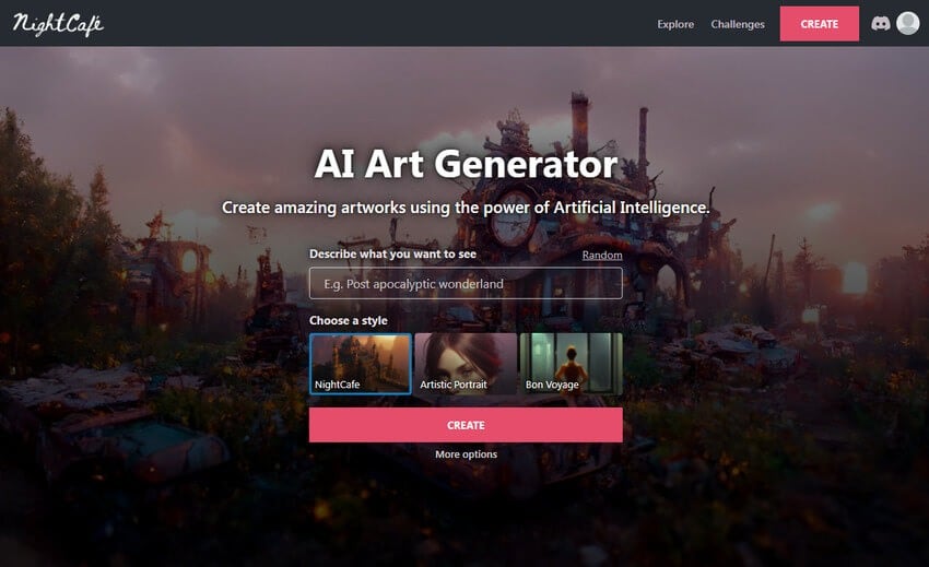 AI image generator- NightCafe
