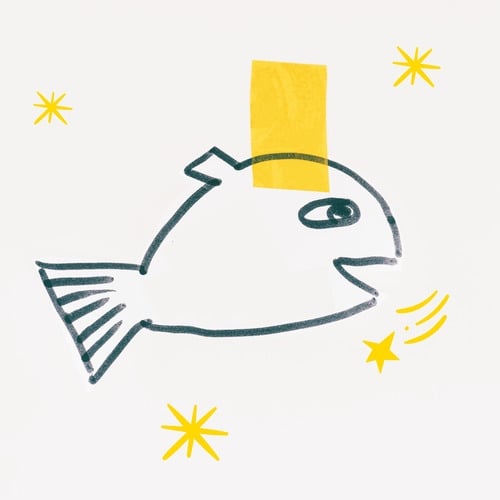 Amusing Drawing Fish Discord PFP