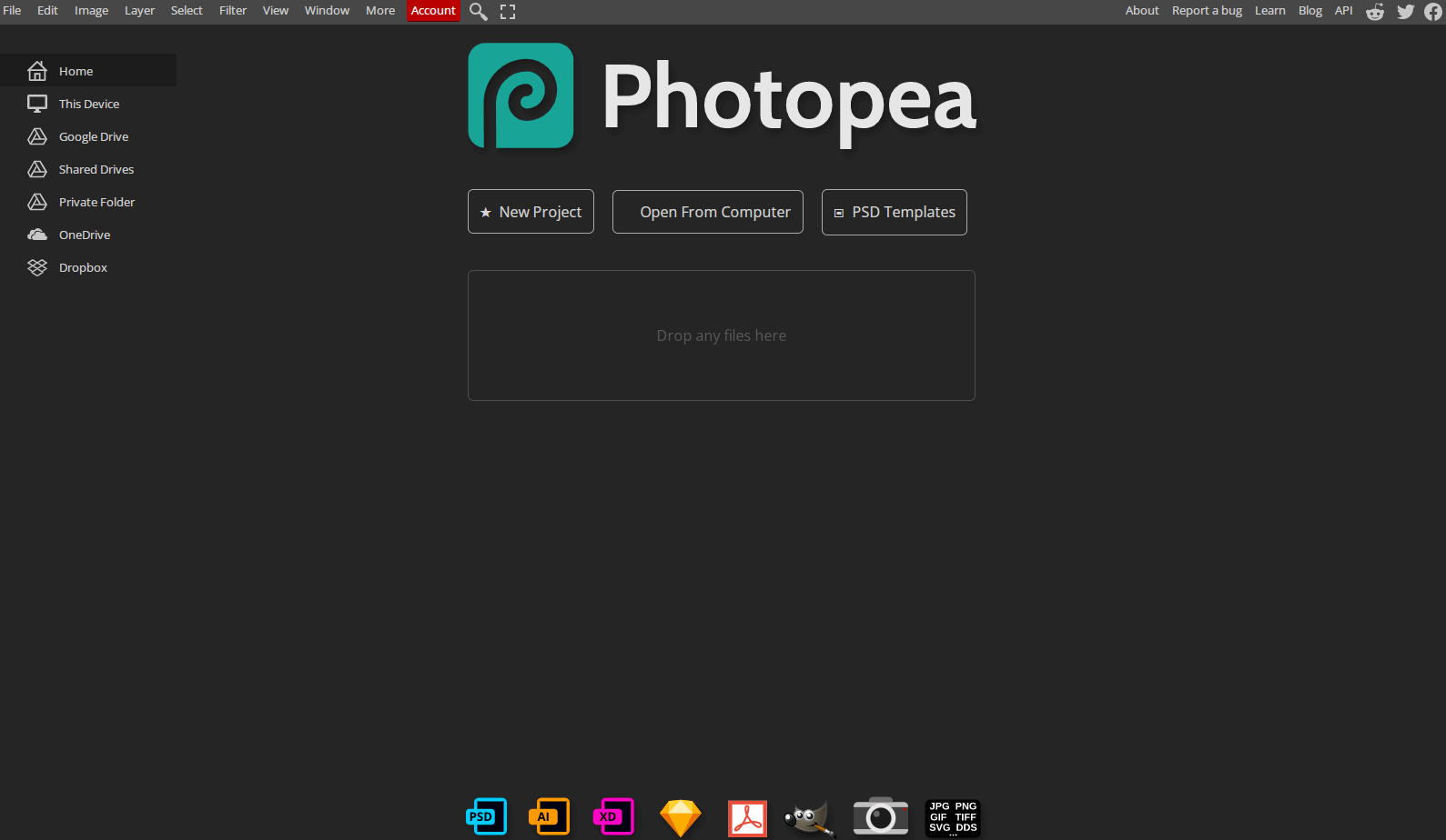 An interface screenshot of Photopea