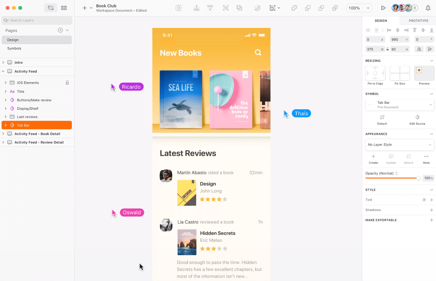 An interface screenshot of Sketch