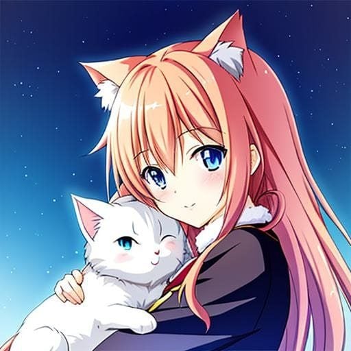 Anime Boy With Cat Iphone cat pfp HD wallpaper  Pxfuel