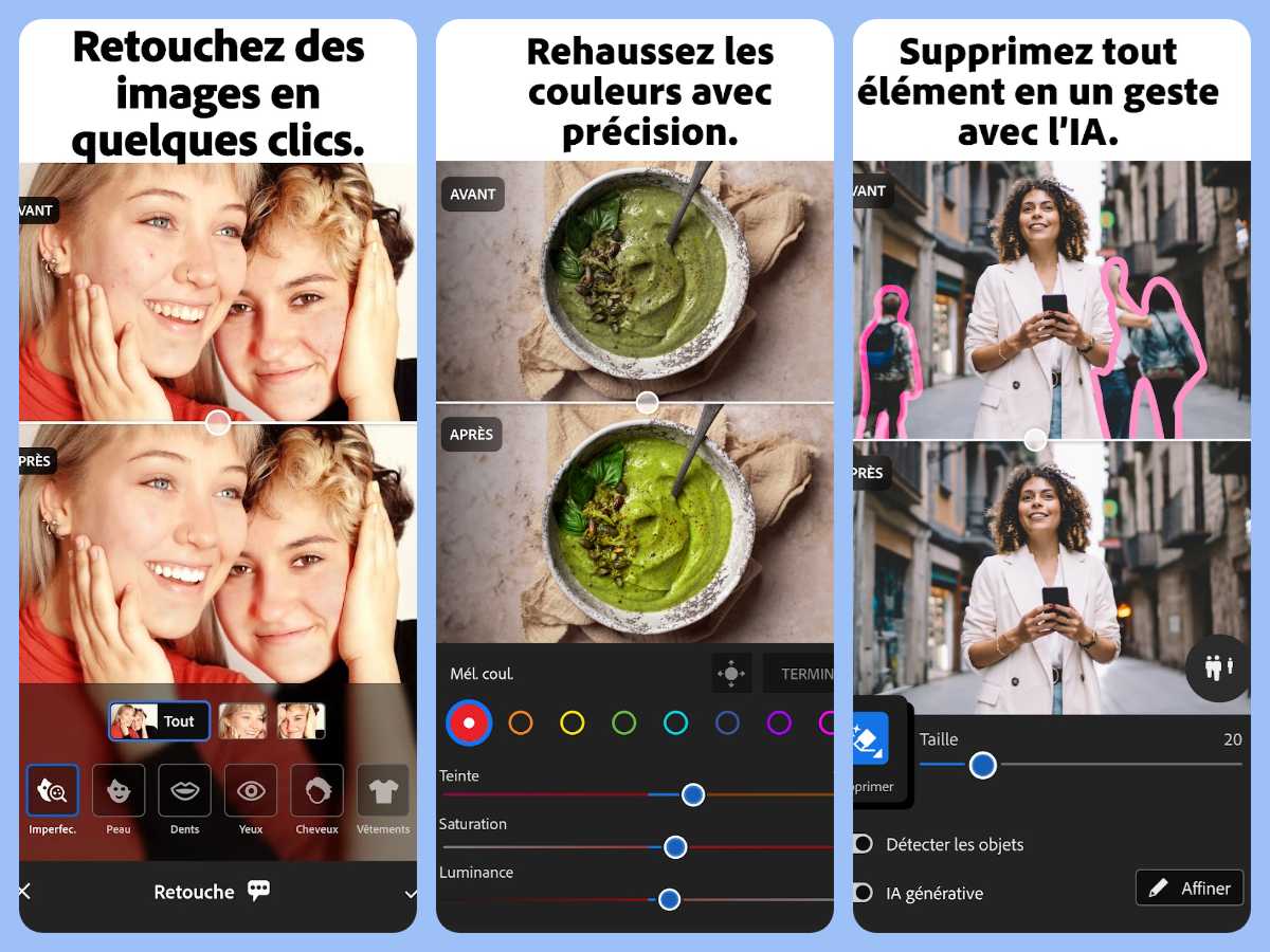 Appli retouche photo gratuite de Lightroom