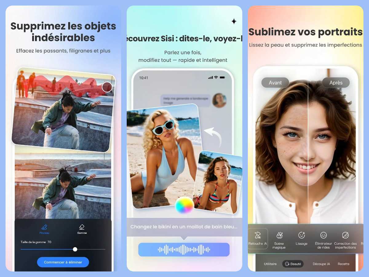 Application retouche photo gratuite de Fotor