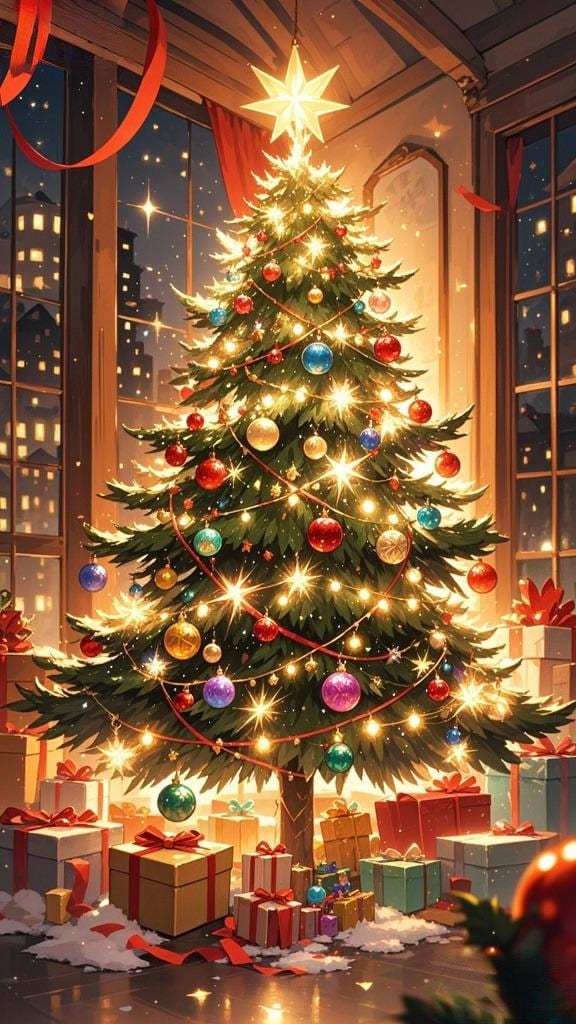 Arbre de Noël anime