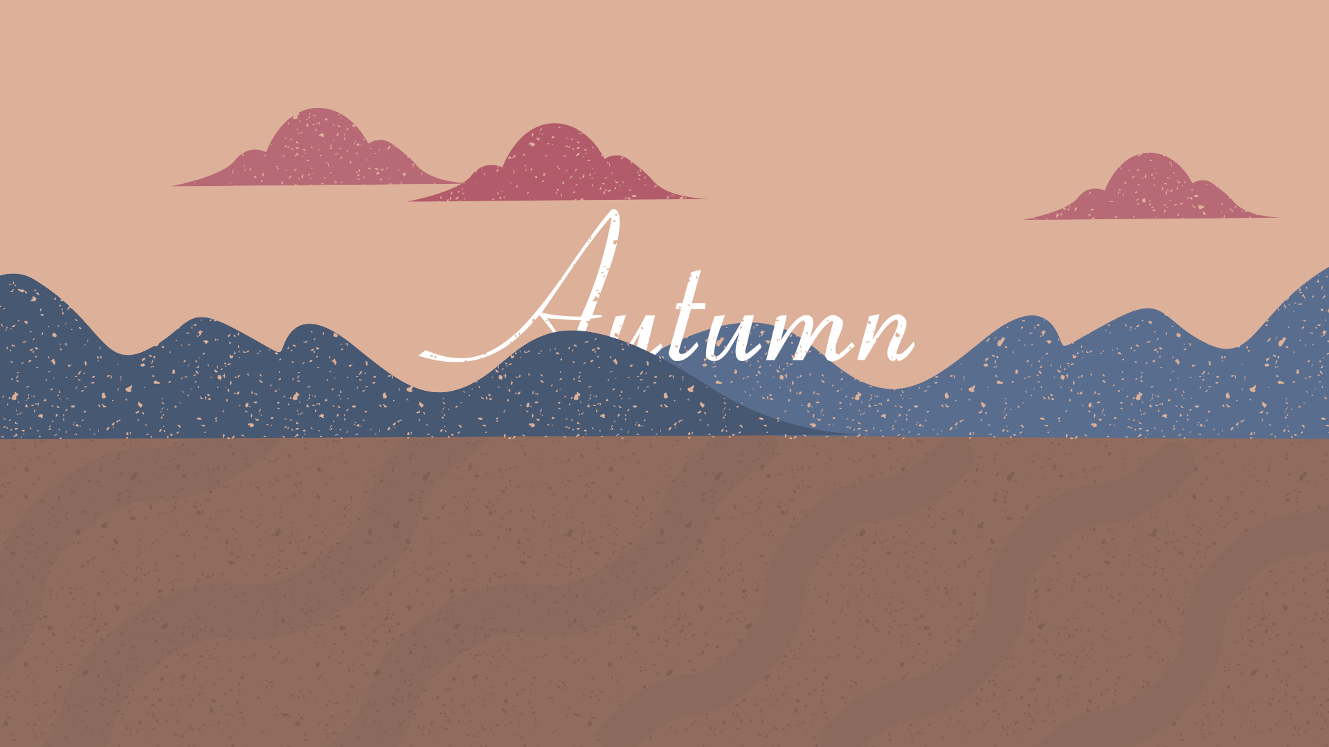 cartoon autumn landscape illustration