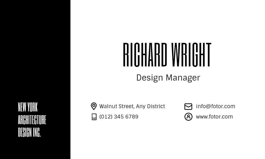 modern black business card template