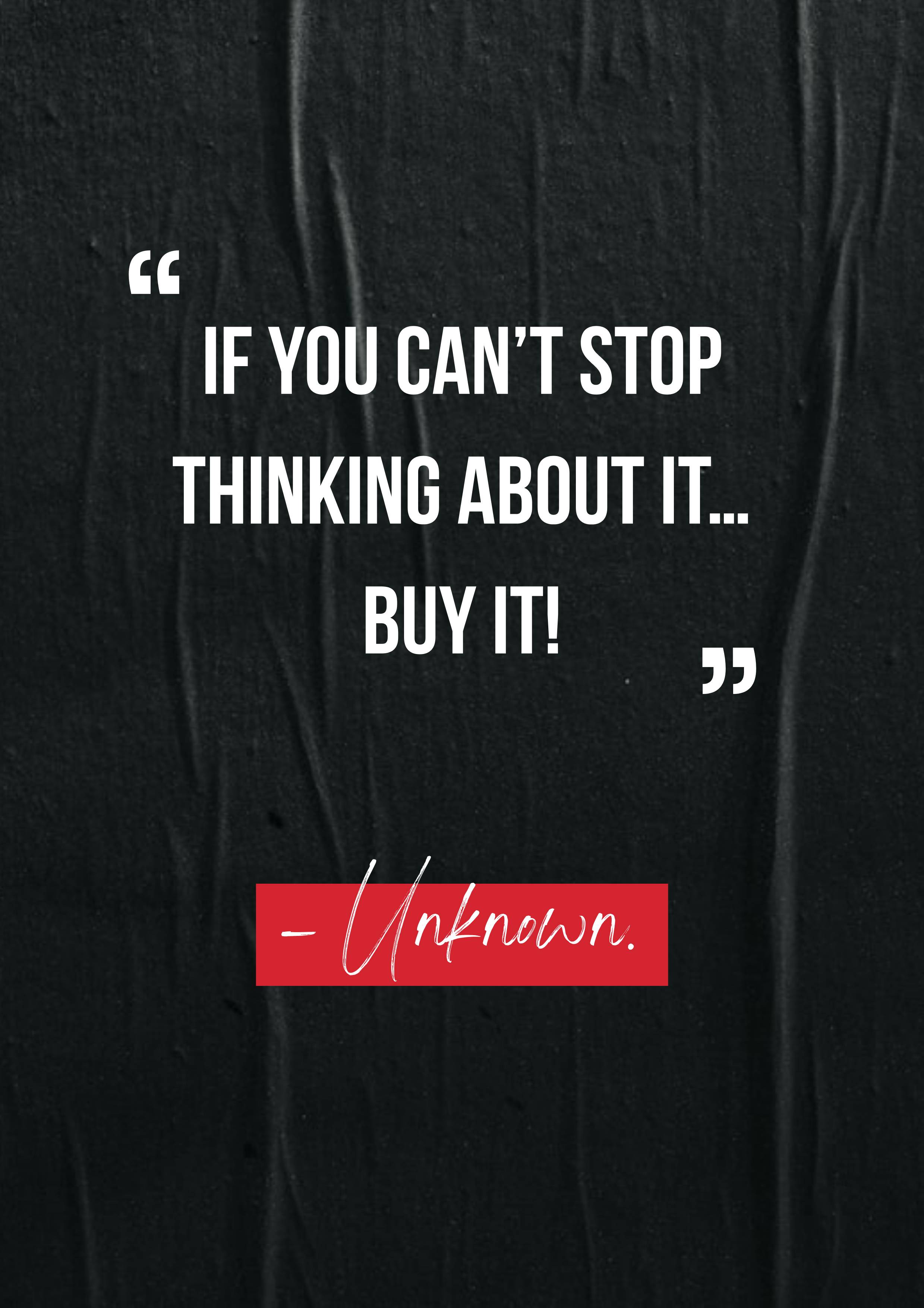 Black Buying Shopping Quote