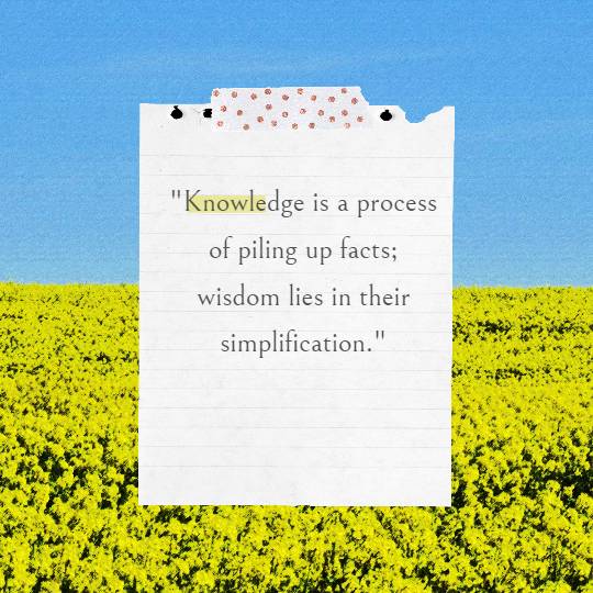 Blue And Yellow Simple Education Quote Notes