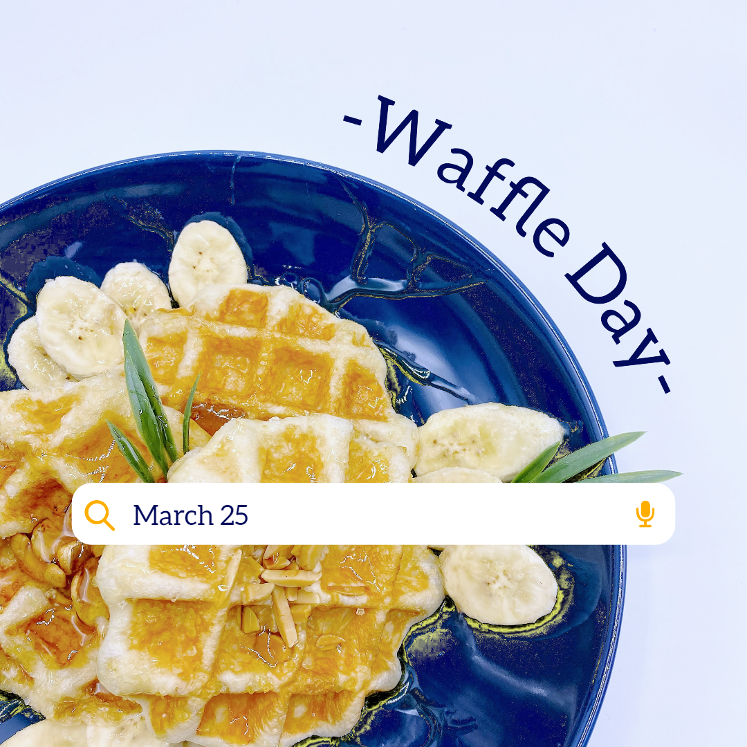 blue clean waffle day