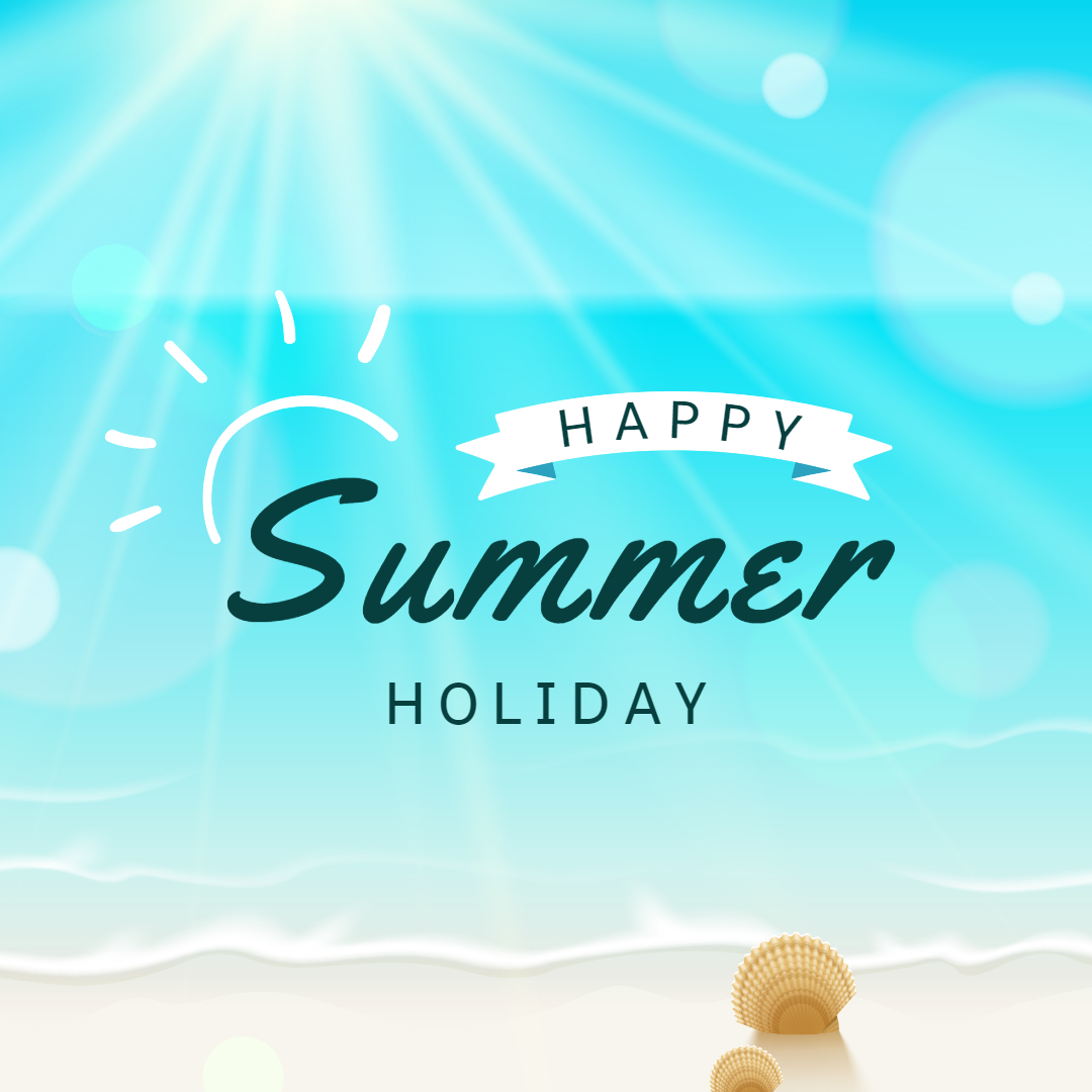 a blue summer holiday illustration