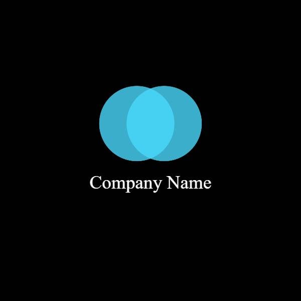 black and blue logo template