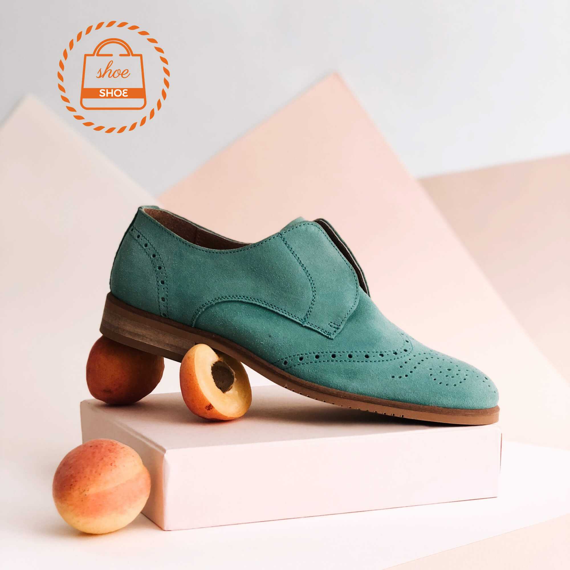 shoes product image with logo watermark