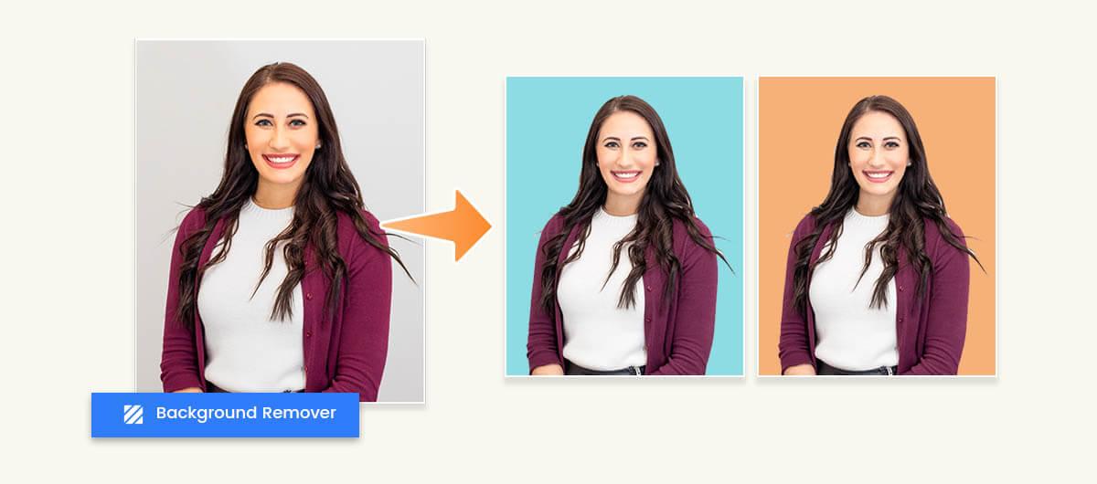 Change the background of the LinkedIn profile picture using Fotor PFP maker