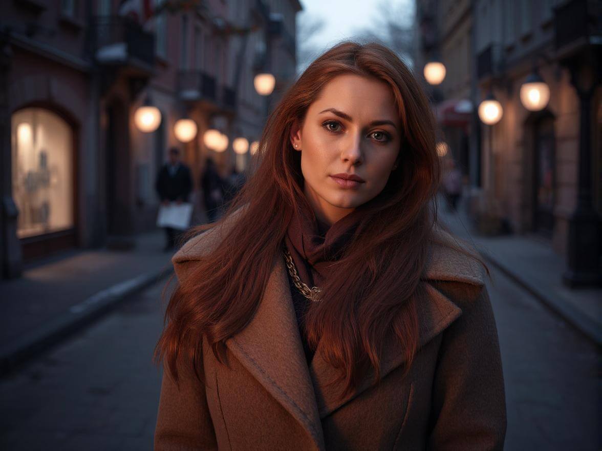 Cherry Cola Rot mit langen Haaren