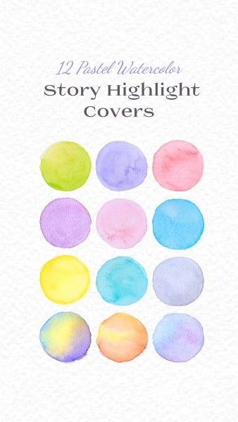 Colorful Watercolor Texture Instagram Highlight Cover