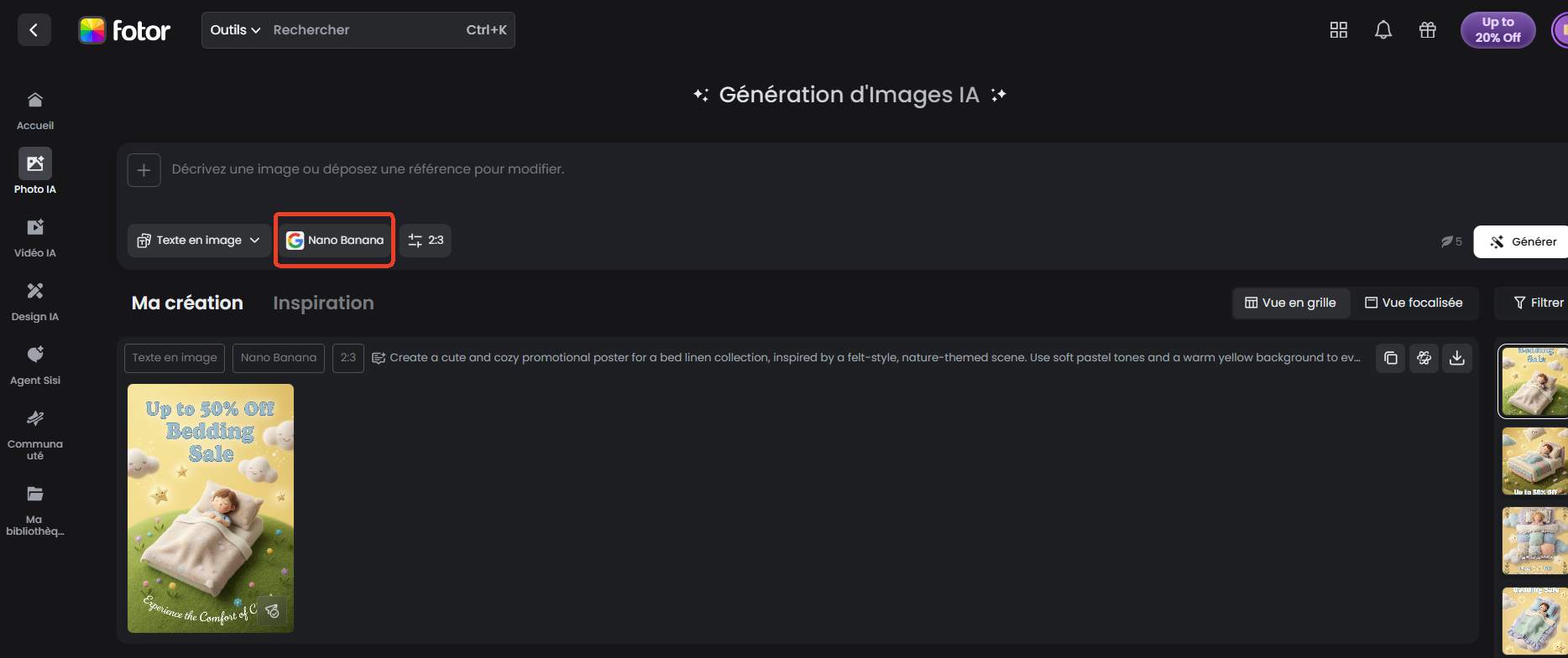 Comment générer votre image IA humour avec le générateur d'image IA de Fotor 1