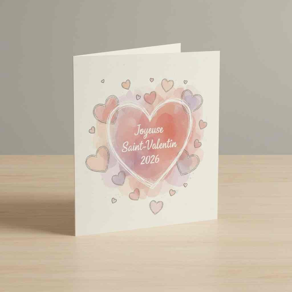 Concevoir vous-même une carte Saint-Valentin à imprimer gratuitement