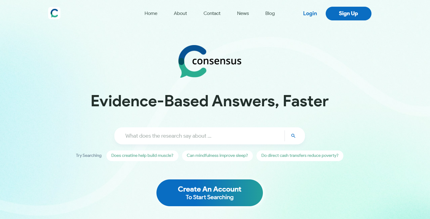 Consensus homepage