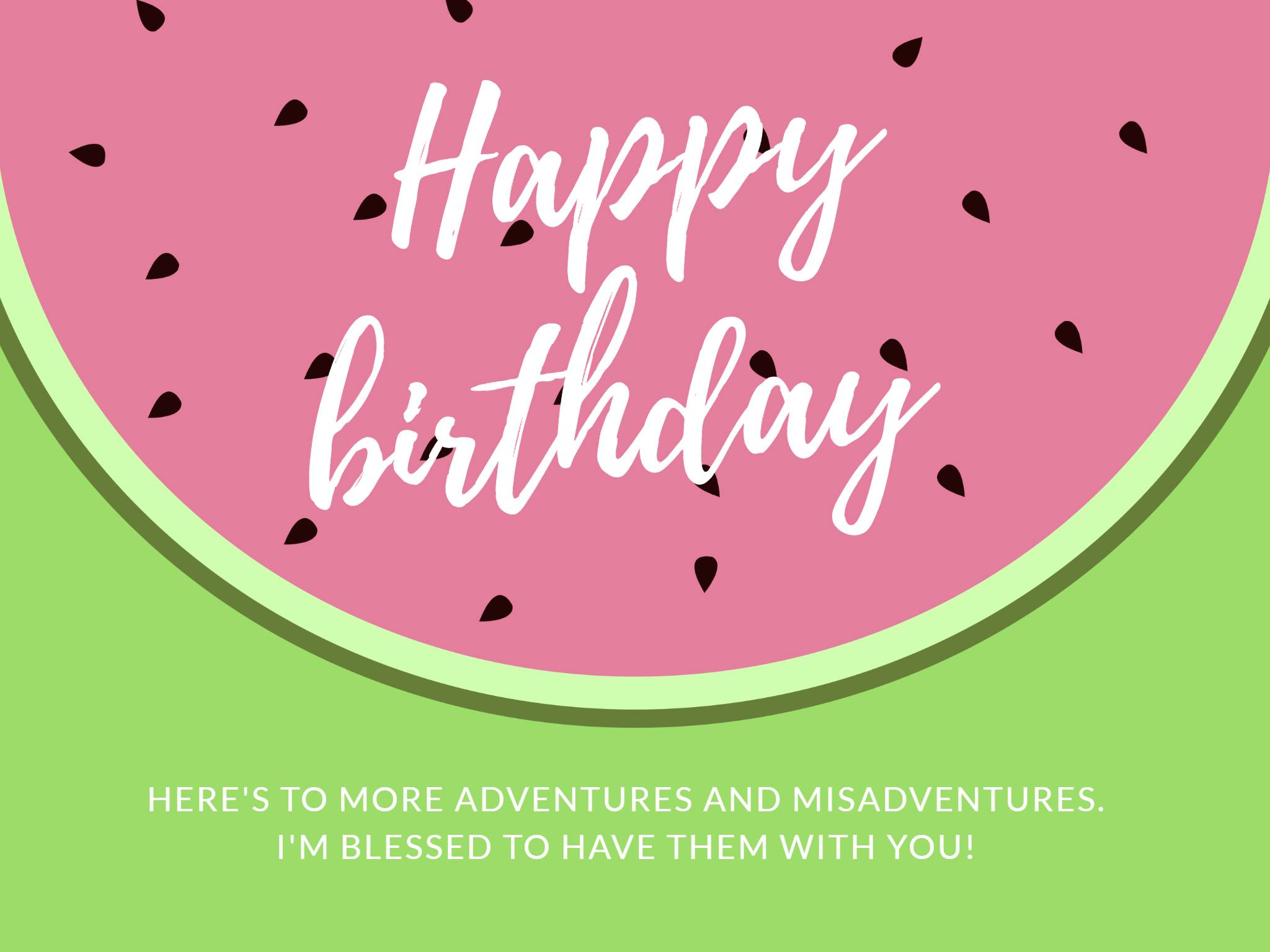 Creative Watermelon Birthday Card