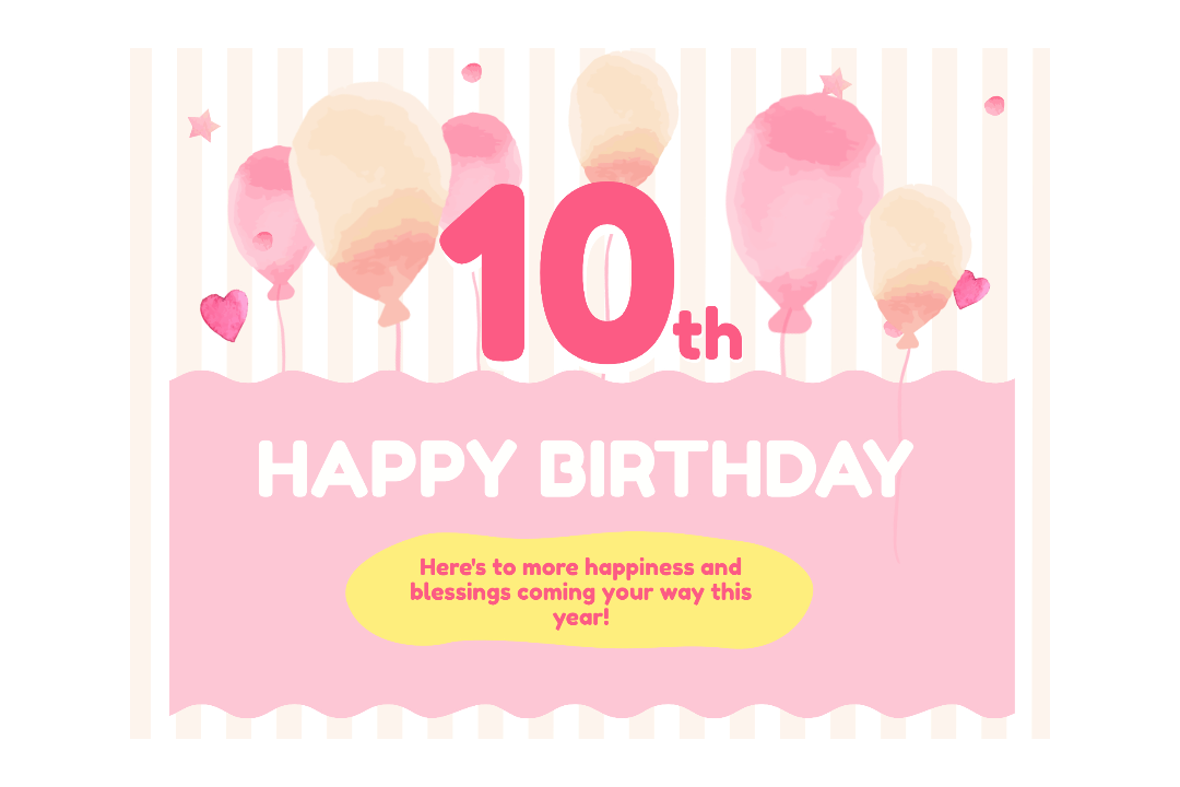 Cute Pink Birthday Card