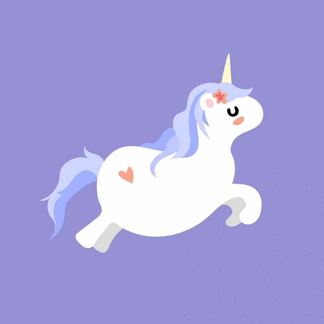 Cute Purple Unicorn Discord PFP