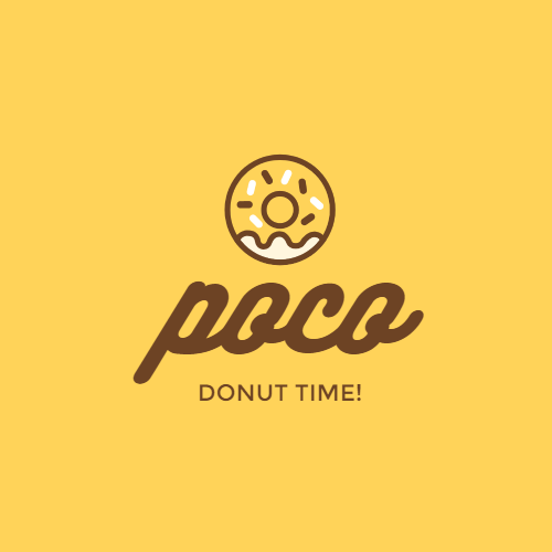Cute donut food logo