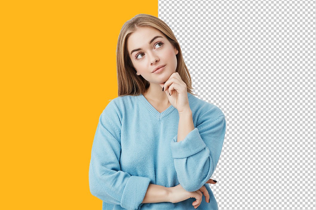 yellow and transparent png backgrounds of woman image
