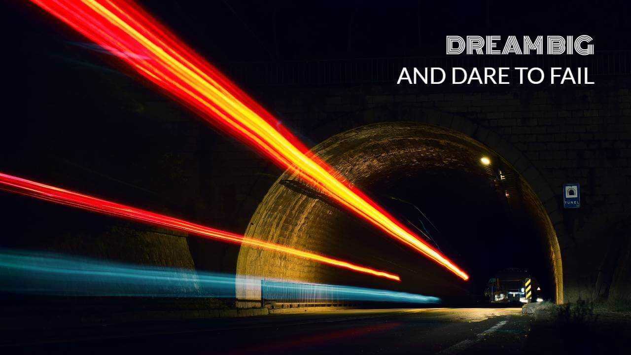 Dark Tunnel Inspirational Quote Zoom background by Fotor