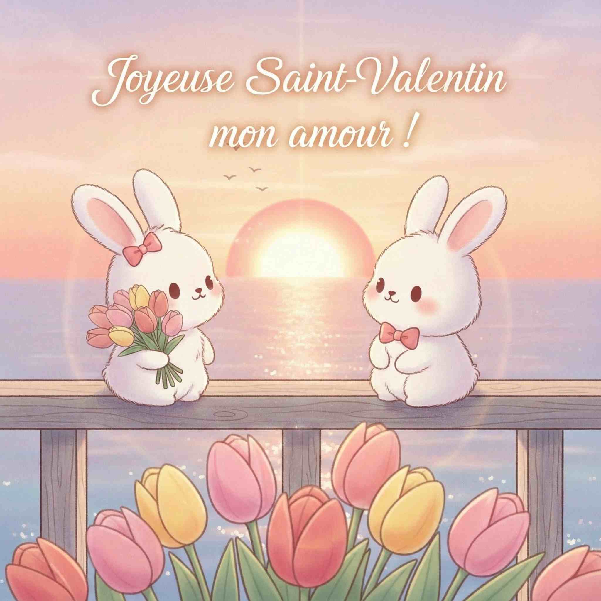 Dessin Saint-Valentin Kawaii