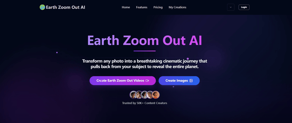 Effets de zoom personnalisables et plus techniques de EarthZoomOutAI