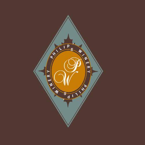 Elegant brown wine logo