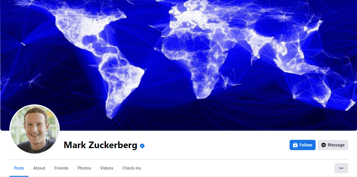 Facebook-Profilbild von zuckerberg